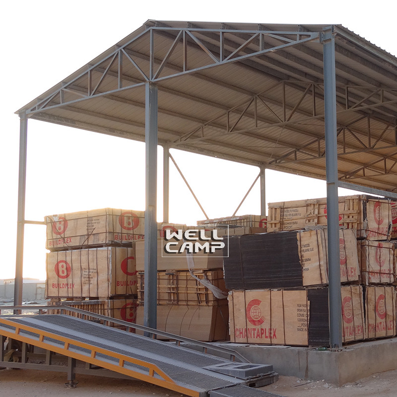 WELLCAMP, WELLCAMP prefab house, WELLCAMP container house prefabricated warehouse with brick wall for chicken shed-5