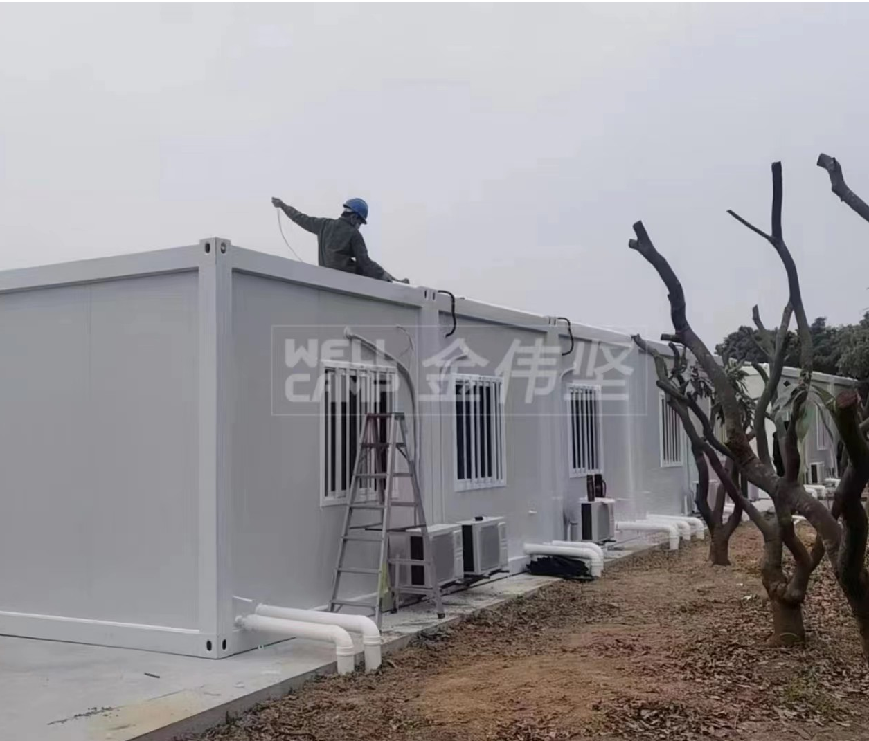 product-WELLCAMP falt pack container house fast building EPS sandwich panel-WELLCAMP, WELLCAMP prefa-2