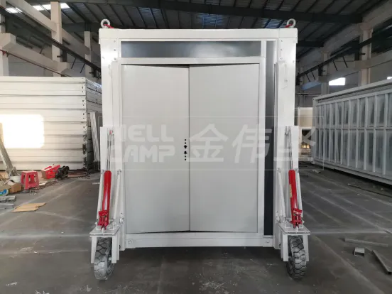 mobile detachable container house with walkway for living