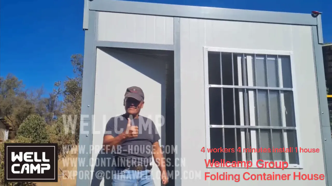 Folding container house project is in Malaysia.