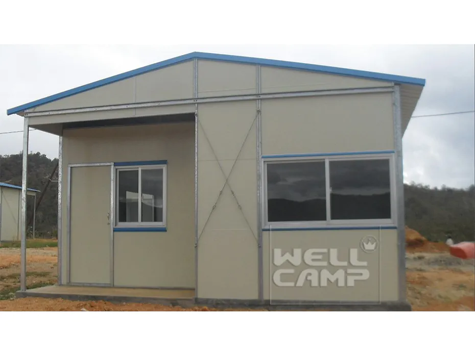What about the production flow for flat pack container house in WELLCAMP?