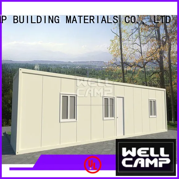 WELLCAMP, WELLCAMP prefab house, WELLCAMP container house sandwich steel container houses wholesale for renting