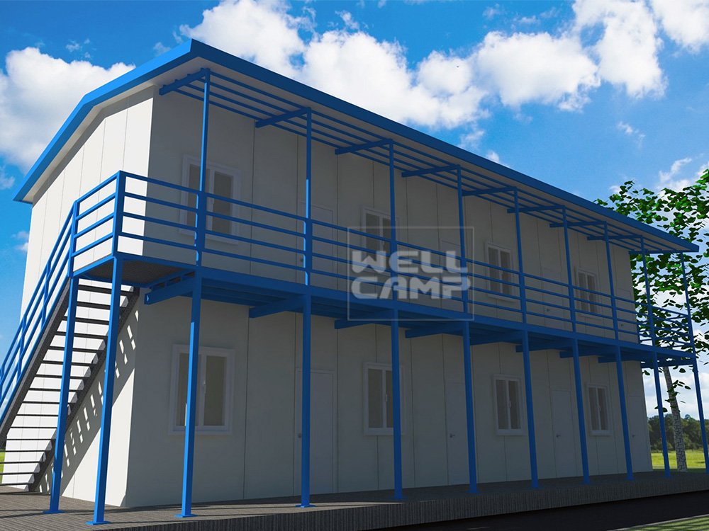 WELLCAMP, WELLCAMP prefab house, WELLCAMP container house Sandwich Panel Modular Prefab House for Dormitory, Wellcamp T-14 T prefabricated House image28