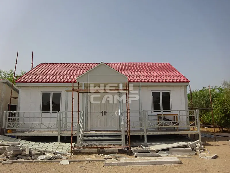 How many flat pack container house are produced by WELLCAMP per year?