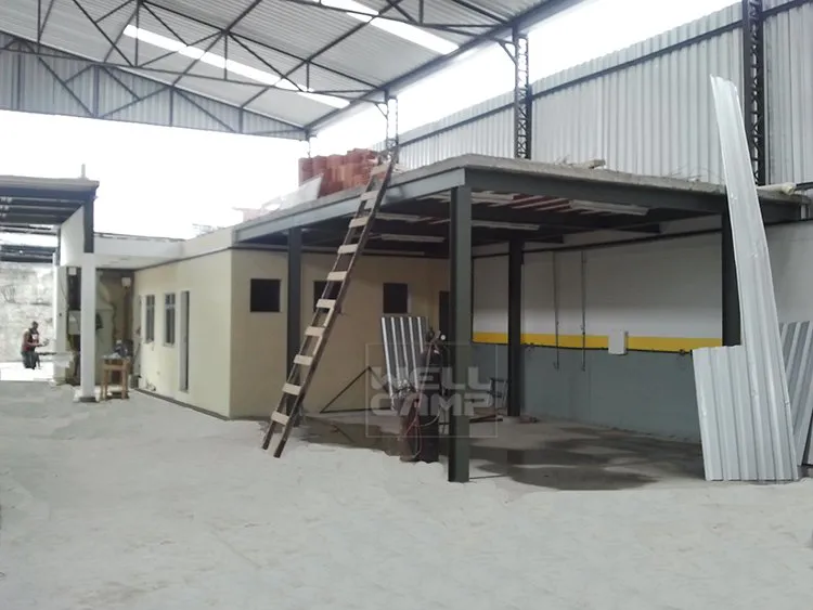 Almacén Wellcamp con estructura de acero para oficinas en proyecto de Brasil