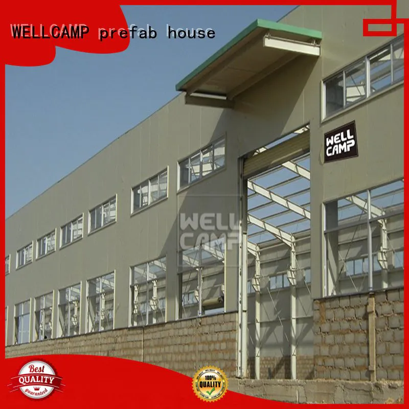 large prefab warehouse buildings with brick wall for goods WELLCAMP, WELLCAMP prefab house, WELLCAMP container house