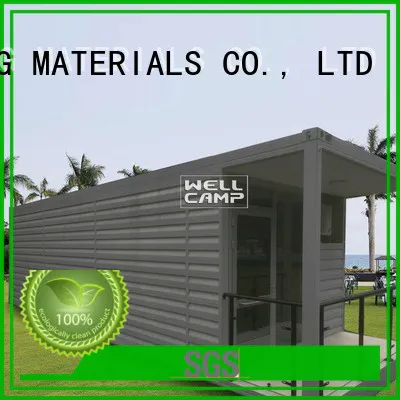 PVC tile FC board Aluminum sliding shipping container house for villa resort WELLCAMP, WELLCAMP prefab house, WELLCAMP container house manufacture