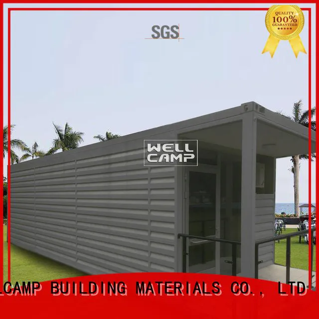 WELLCAMP, WELLCAMP prefab house, WELLCAMP container house Brand Fire proof door PVC tile FC board shipping container house for v