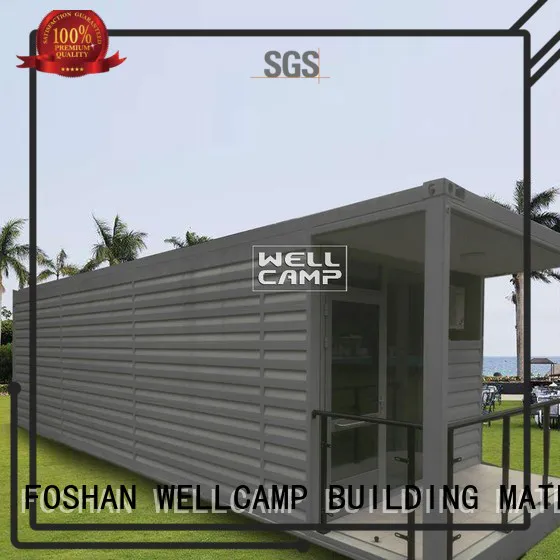 PVC tile Fire proof door WELLCAMP, WELLCAMP prefab house, WELLCAMP container house Brand shipping container house for villa resort factory