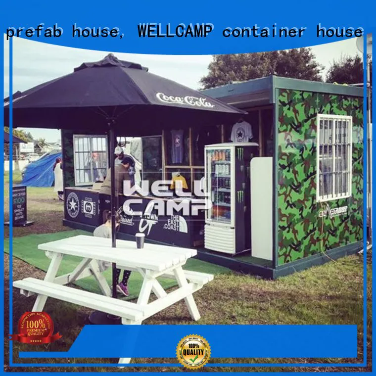 Custom outdoor folding container house eco WELLCAMP, WELLCAMP prefab house, WELLCAMP container house