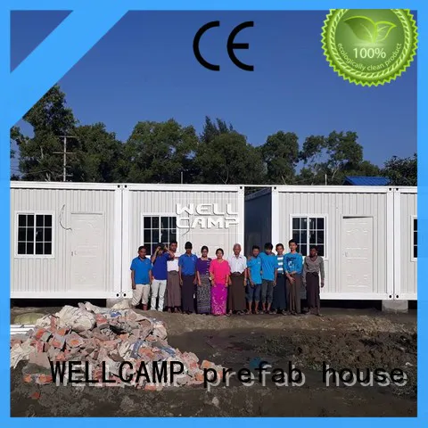 WELLCAMP, WELLCAMP prefab house, WELLCAMP container house sandwich container house project home for goods