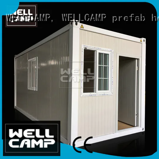 WELLCAMP, WELLCAMP prefab house, WELLCAMP container house floor small container homes with walkway for office