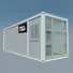 two glass flat pack container house with walkway for sale