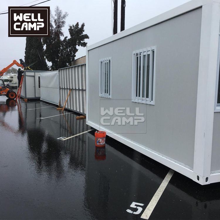 2019 Плоский контейнерный дом и складной контейнерный дом Wellcamp в США