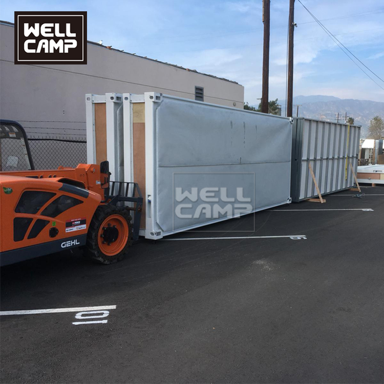 2019 Плоский контейнерный дом и складной контейнерный дом Wellcamp в США