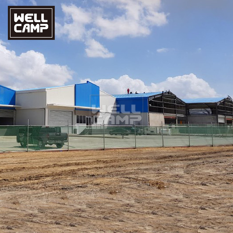 video-WELLCAMP, WELLCAMP prefab house, WELLCAMP container house frame steel warehouse manufacturer-W-1