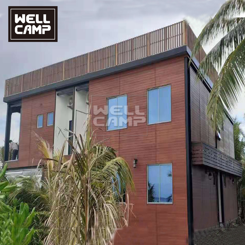 product-Two Floor Maldives Prefabricated Apartment Building Hotel Building with Canteen-WELLCAMP, WE-2