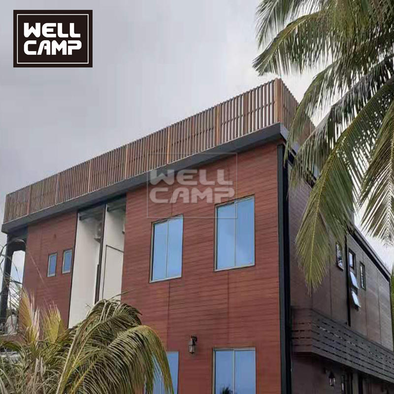 Two Floor Maldives Prefabricated Apartment Building Hotel Building with Canteen