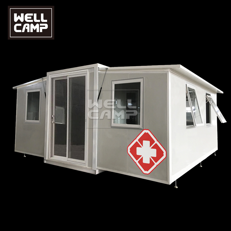 Hôpital de conteneur extensible de ventes chaudes/clinique de conteneur avec salle d'isolement