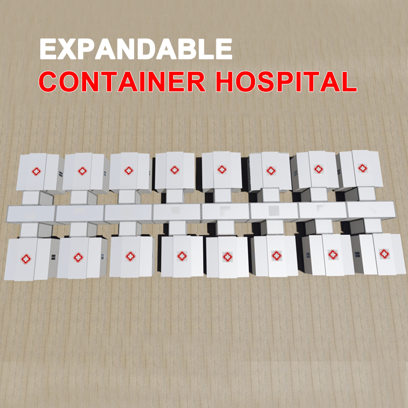 2020 Расширяемый контейнер-бабочка для больничной контейнерной клиники