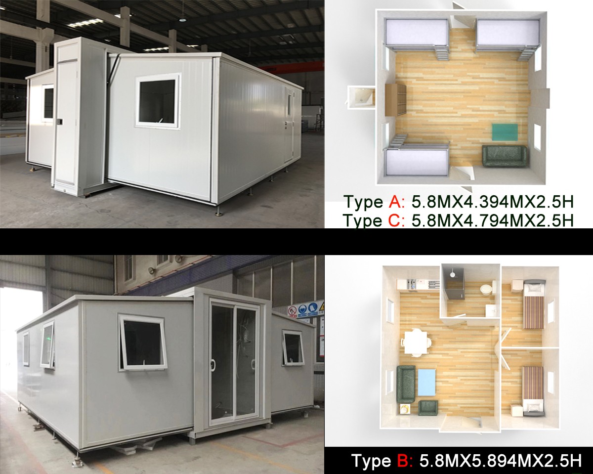 standard container shelter with two bedroom for apartment-6