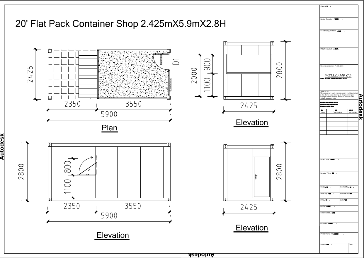 WELLCAMP, WELLCAMP prefab house, WELLCAMP container house shipping container house floor plans supplier for office-3