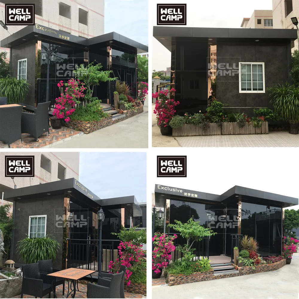 folding luxury living container villa suppliers in garden for resort