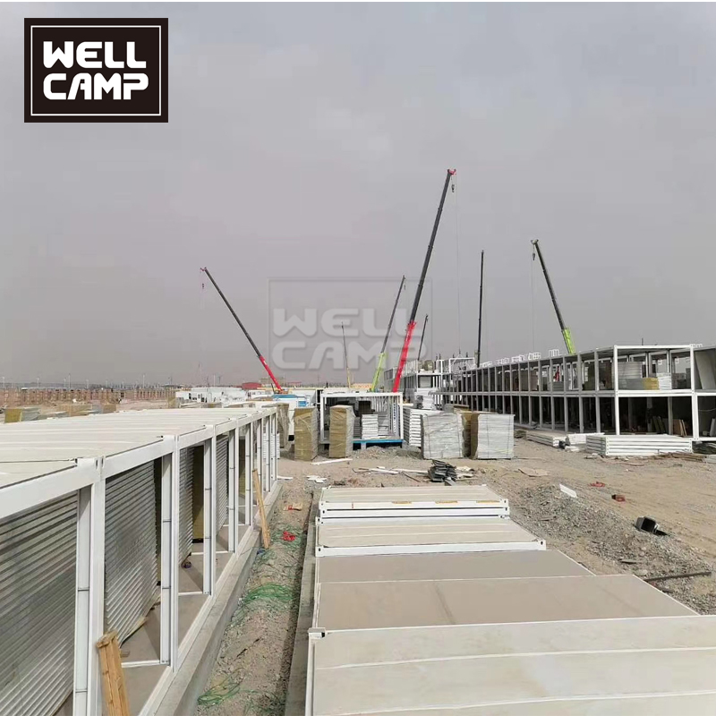 Кувейтское общежитие из контейнеров с плоскими упаковками в сборно-трудовом лагере