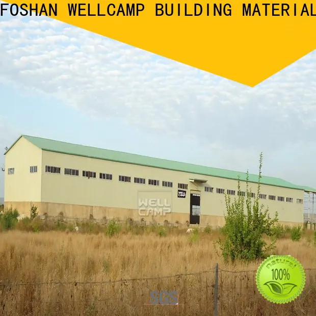 WELLCAMP, WELLCAMP prefab house, WELLCAMP container house steel workshop with brick wall for goods