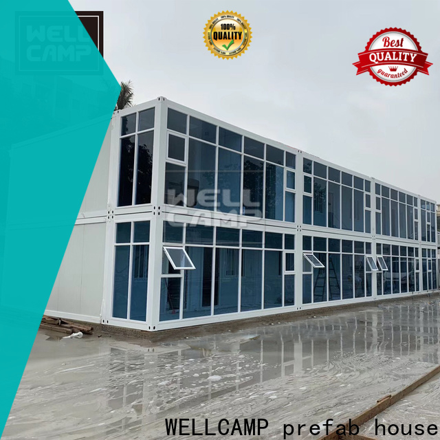 WELLCAMP, WELLCAMP prefab house, WELLCAMP container house flat pack container house with walkway wholesale