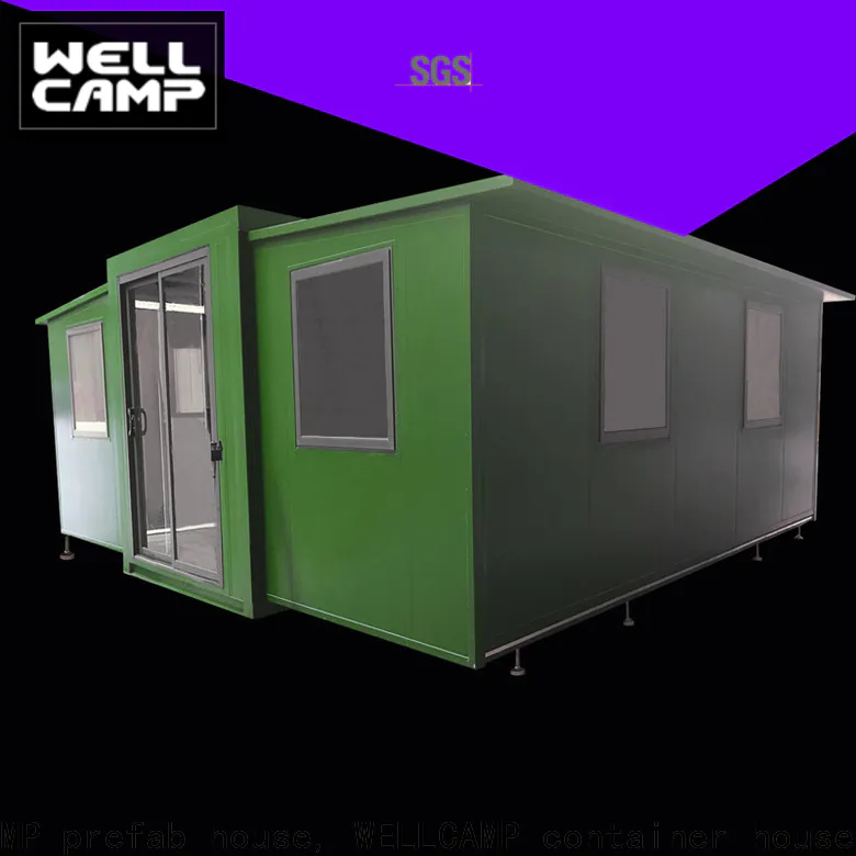 WELLCAMP, WELLCAMP prefab house, WELLCAMP container house easy install container van house design with two bedroom for wedding room
