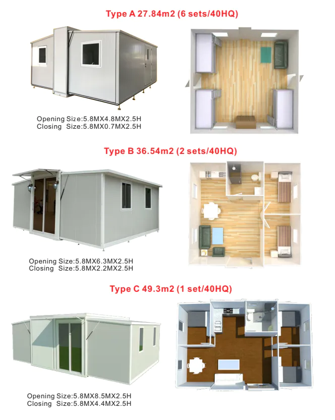 standard expandable container house wholesale for wedding room