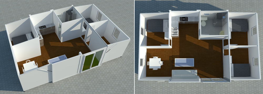 big size container van house design with two bedroom for apartment-2