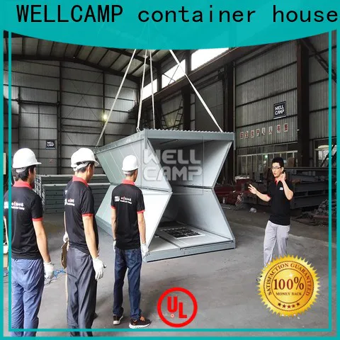 WELLCAMP, WELLCAMP prefab house, WELLCAMP container house expandable pbs folding container house online for worker