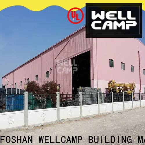 WELLCAMP, WELLCAMP prefab house, WELLCAMP container house steel workshop with brick wall
