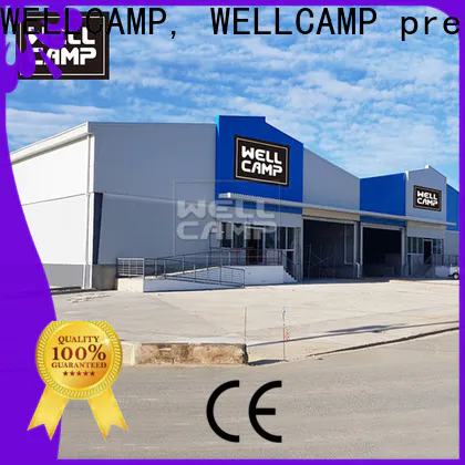 WELLCAMP, WELLCAMP prefab house, WELLCAMP container house prefabricated warehouse with brick wall for chicken shed