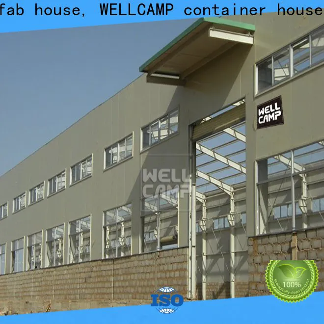WELLCAMP, WELLCAMP prefab house, WELLCAMP container house prefabricated warehouse with brick wall for goods