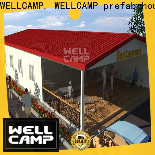 WELLCAMP, WELLCAMP prefab house, WELLCAMP container house pane steel villa house maker for restaurant