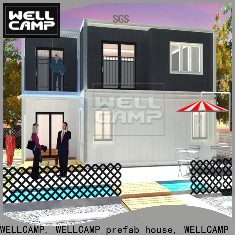 WELLCAMP, WELLCAMP prefab house, WELLCAMP container house homes made from shipping containers in garden for hotel