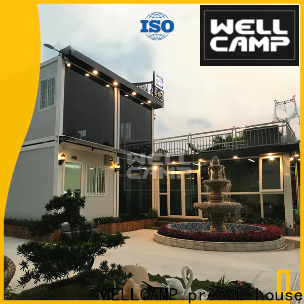 WELLCAMP, WELLCAMP prefab house, WELLCAMP container house manufactured shipping container home designs in garden for hotel