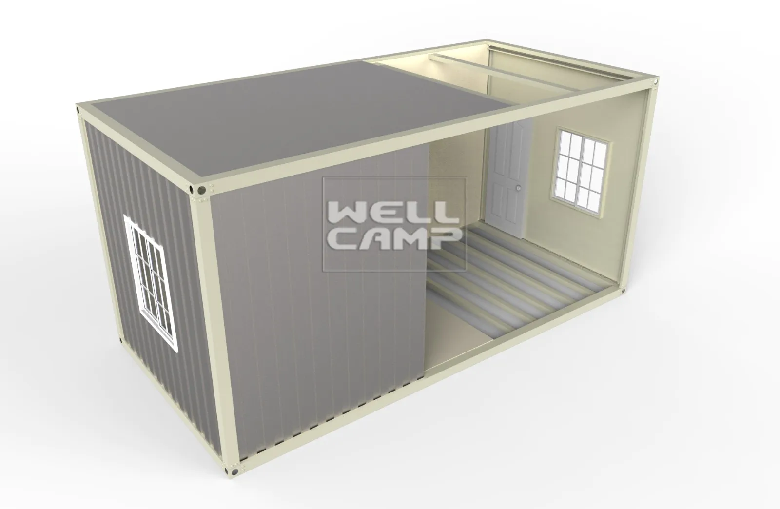fast install container shelter with two bedroom for wedding room