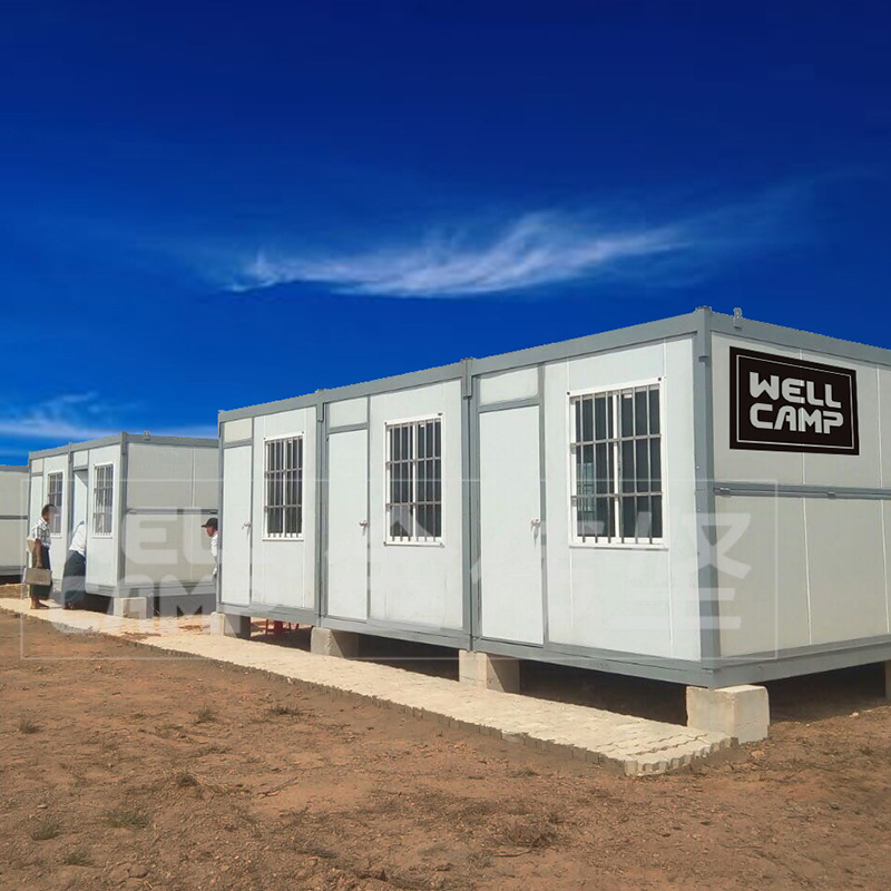 Wellcamp 2021 Refugio de contenedor móvil plegable prefabricado Precio para proyecto de campamento