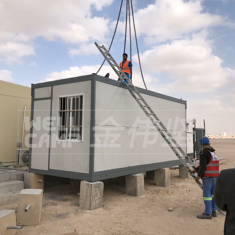 WELLCAMP, WELLCAMP prefab house, WELLCAMP container house two floor prefabricated houses with walkway for office