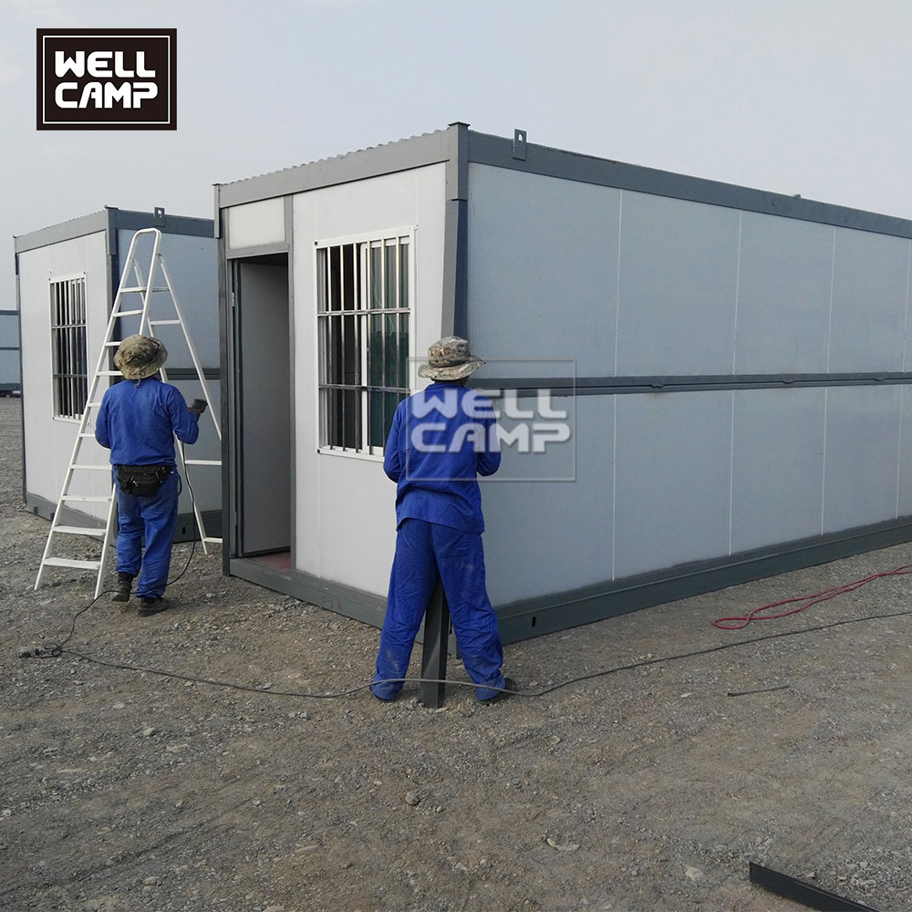 Movable Sandwich Panel Galvanized 20 FT Temporary Building Folding Container Office