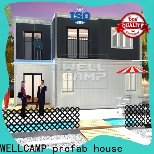 folding homes made from shipping containers in garden