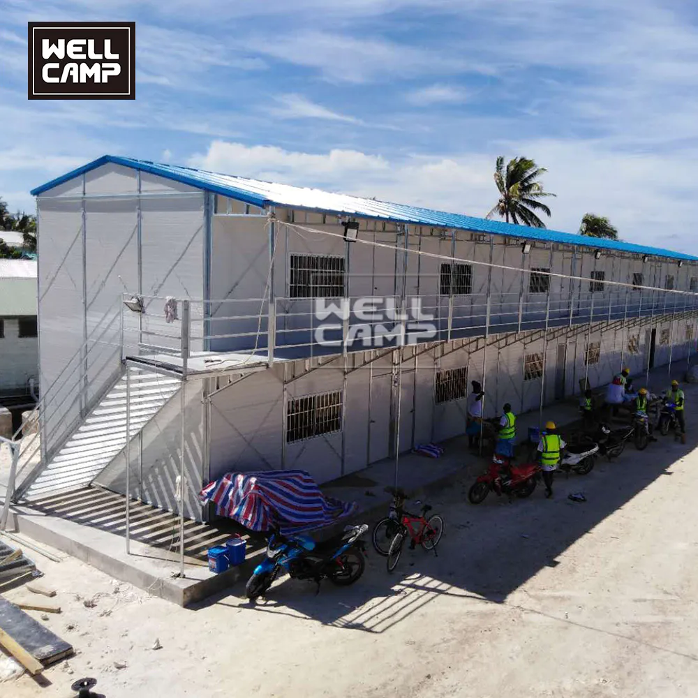 Struktur Baja yang Disetujui ISO Gedung Kantor Modular Kamp Kerja K House