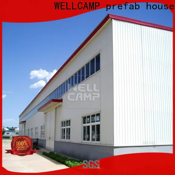 WELLCAMP, WELLCAMP prefab house, WELLCAMP container house frame steel workshop with brick wall