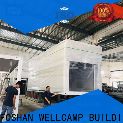 WELLCAMP, WELLCAMP prefab house, WELLCAMP container house fast install container house with walkway for dormitory