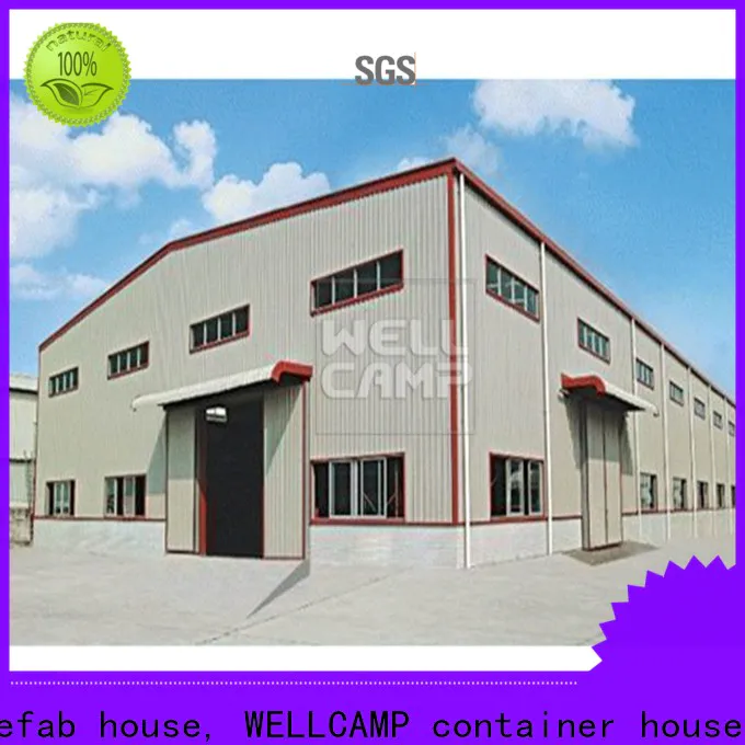 WELLCAMP, WELLCAMP prefab house, WELLCAMP container house sandwich steel warehouse with brick wall