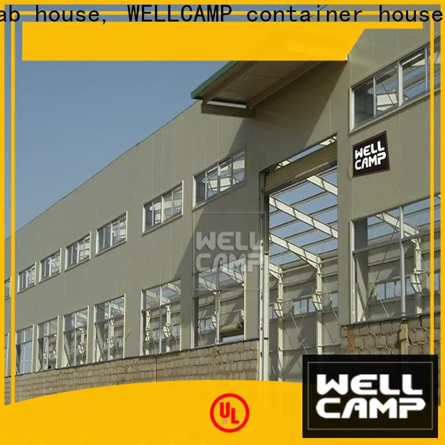 WELLCAMP, WELLCAMP prefab house, WELLCAMP container house steel warehouse with brick wall for chicken shed